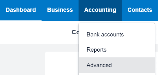 Navigating to Accounting Settings in Xero - Xero to QuickBooks